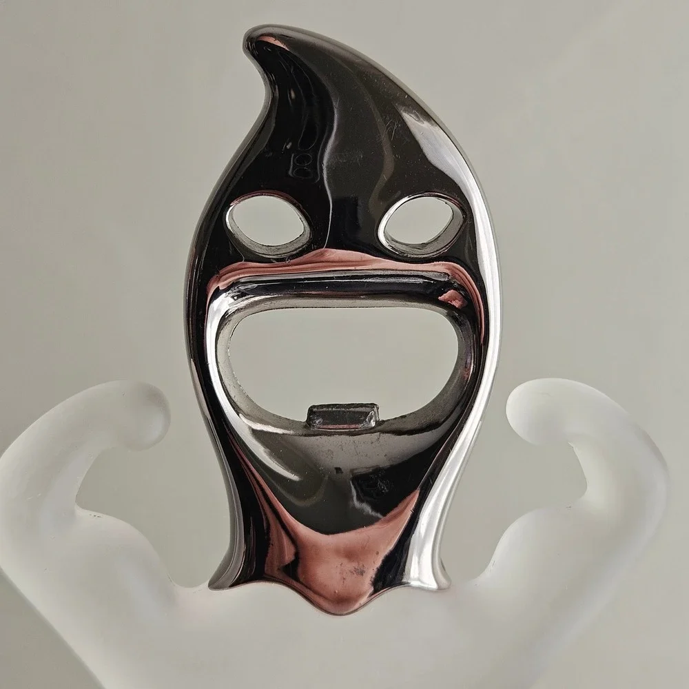 Bugatti Italy Vintage Ghost Bottle Opener A. Dolcetti Design Frosted White OS‎